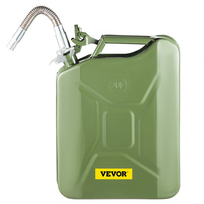 1X20LGREEN - Durable 5.3-Gallon Steel Jerry Can with Fast-Flow Spout