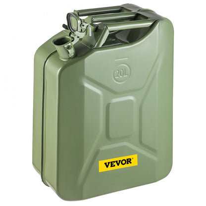 1X20LGREEN - Durable 5.3-Gallon Steel Jerry Can with Fast-Flow Spout
