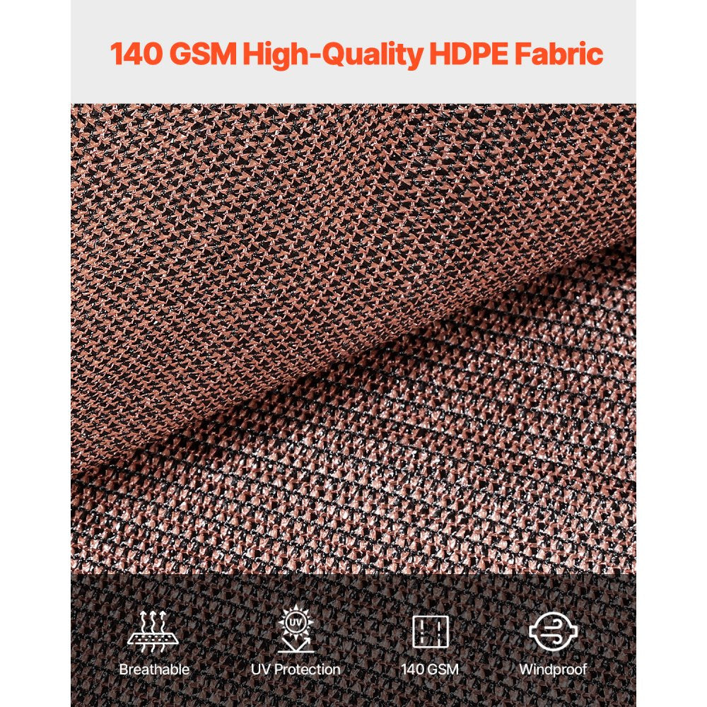 SSZGB-05 - 10x12 ft HDPE Sun Shade Cloth with Grommets & Accessories