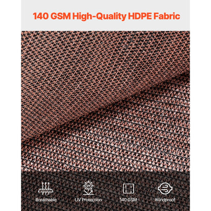 SSZGB-05 - 10x12 ft HDPE Sun Shade Cloth with Grommets & Accessories