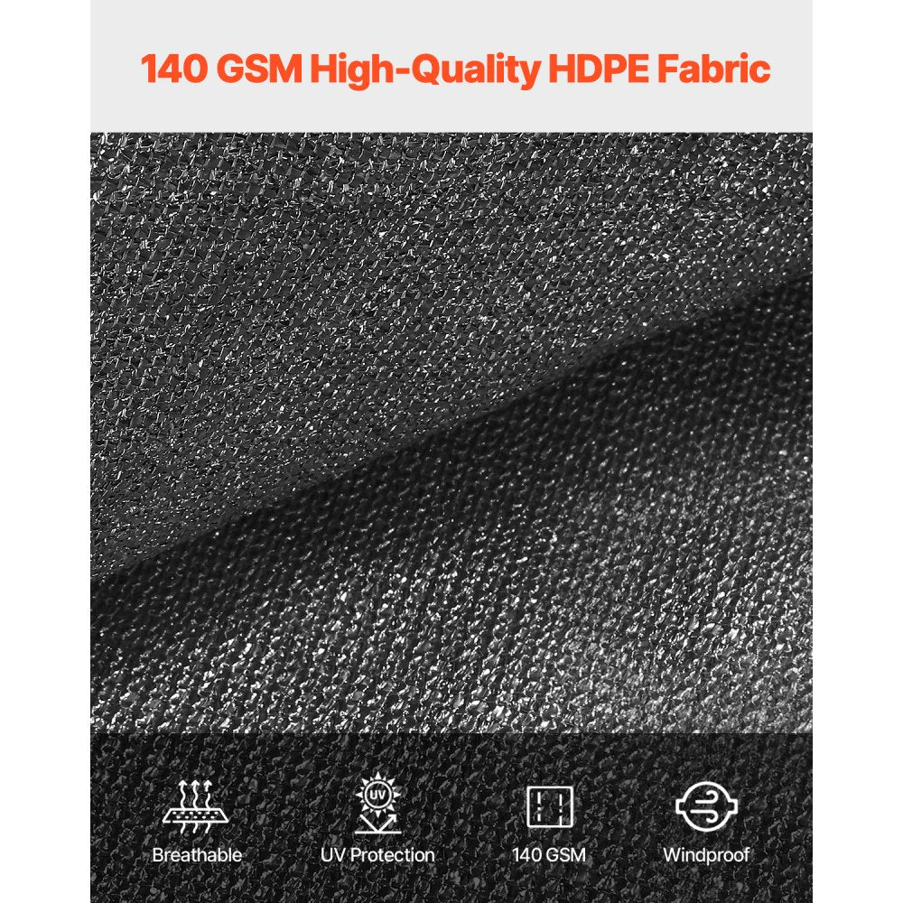 SSZGB-06 - 10x12 ft Durable HDPE Sun Shade Screen with Grommets