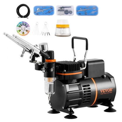 TC-20B - Dual-Fan Airbrush Compressor Kit with 6ft Hose, 15-50 PSI