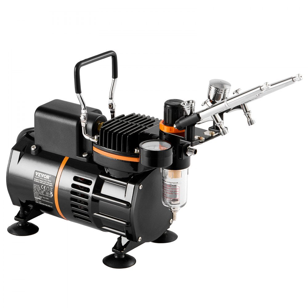 TC-20B - Dual-Fan Airbrush Compressor Kit with 6ft Hose, 15-50 PSI