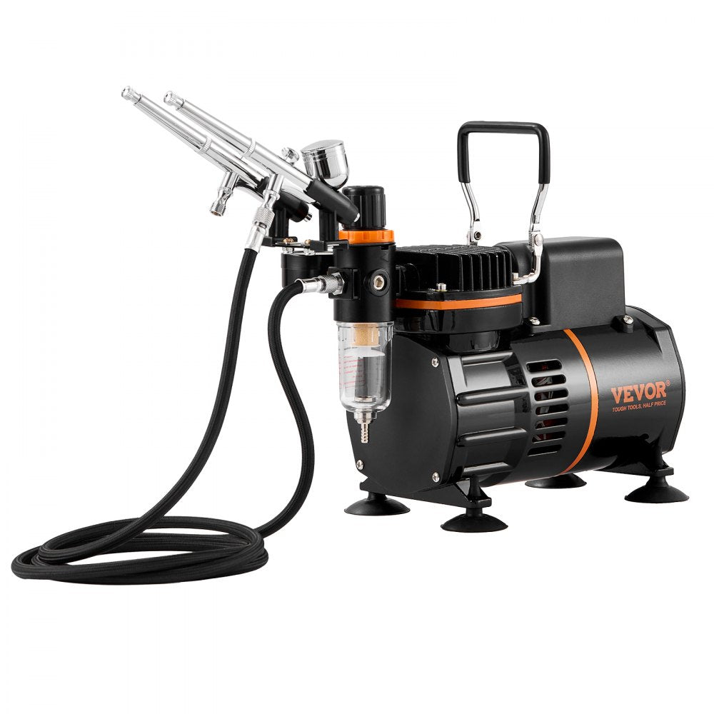 TC-20B - Dual-Fan Airbrush Compressor Kit with 6ft Hose, 15-50 PSI