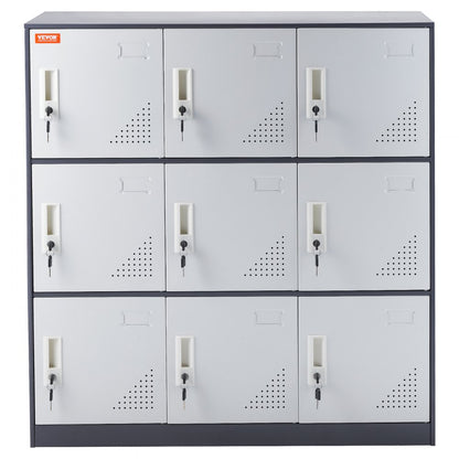 010777547160 - 9-Door Steel Locker 35.4'' x 17.7'' x 37'' for Secure Storage