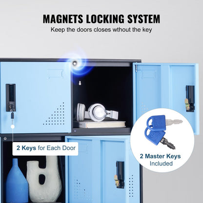 010842997131 - Secure VEVOR Metal Locker, 9 Compartments, 35.4'' x 17.7'' x 37''