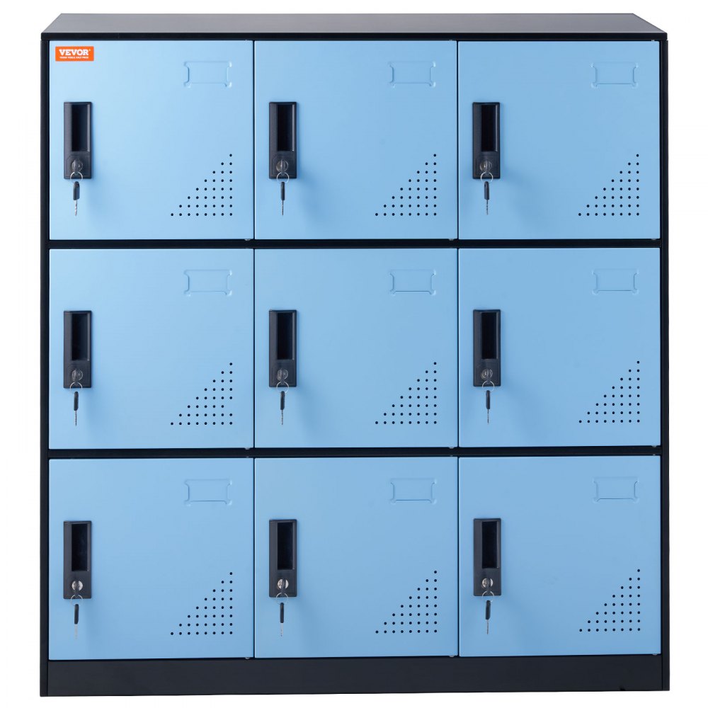 010842997131 - Secure VEVOR Metal Locker, 9 Compartments, 35.4'' x 17.7'' x 37''