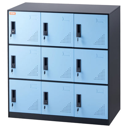 010842997131 - Secure VEVOR Metal Locker, 9 Compartments, 35.4'' x 17.7'' x 37''