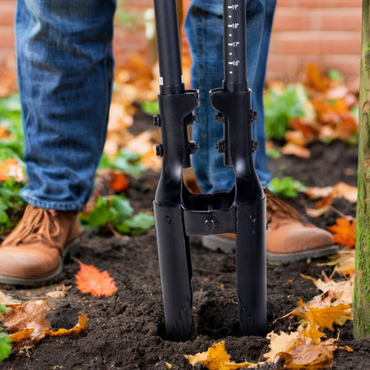 APH525X - 57.48" Manual Post Hole Digger with Fiberglass Handle and Scale Markings