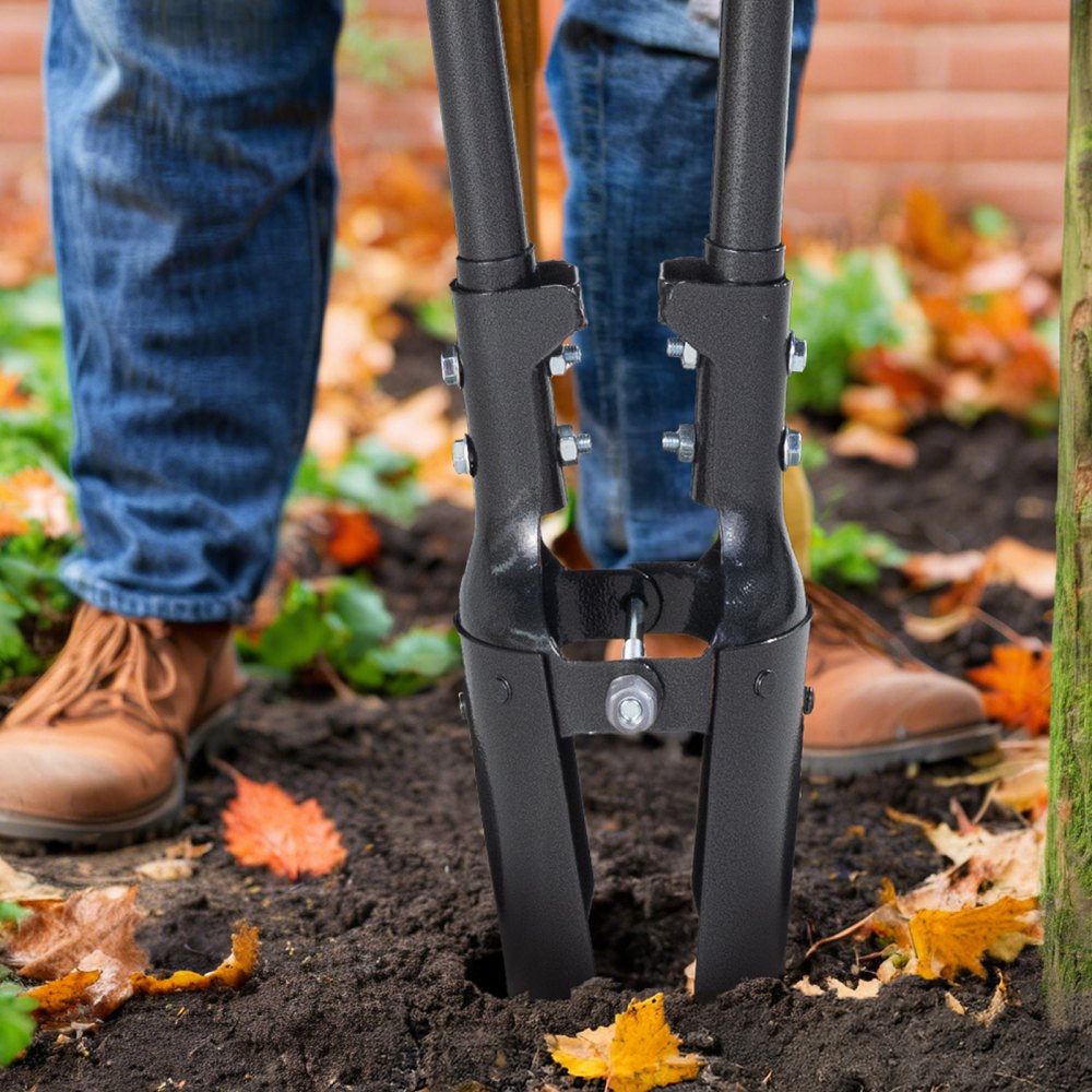 APH525 - 57.48" Carbon Steel Post Hole Digger for Gardening Efficiency