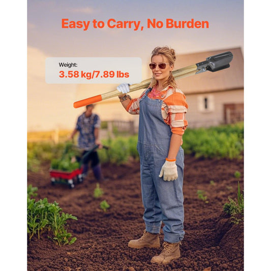 YM301 - 57.48" Manual Post Hole Digger with 4.33" Round Metal Blade