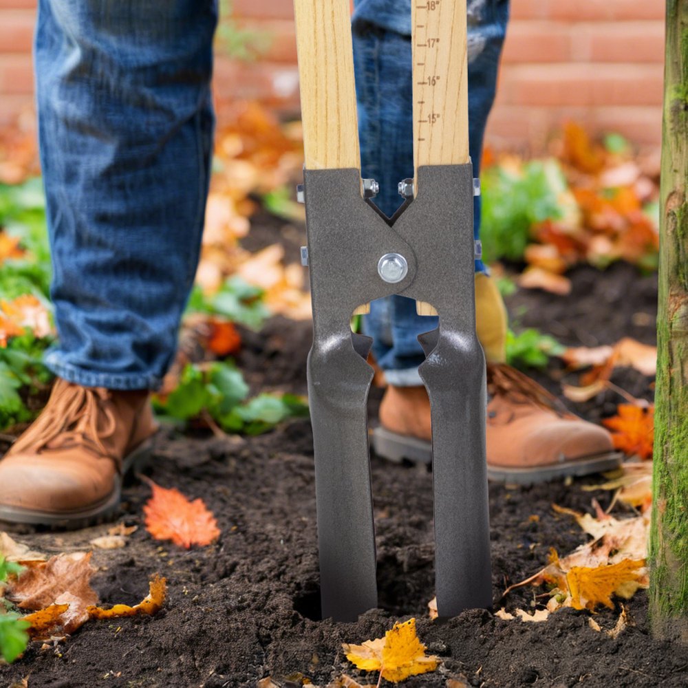 YM301 - 57.48" Manual Post Hole Digger with 4.33" Round Metal Blade