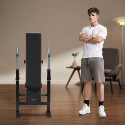 YFBH-9B - Versatile Weight Bench for Home Gym with Adjustable Height & Squat Rack