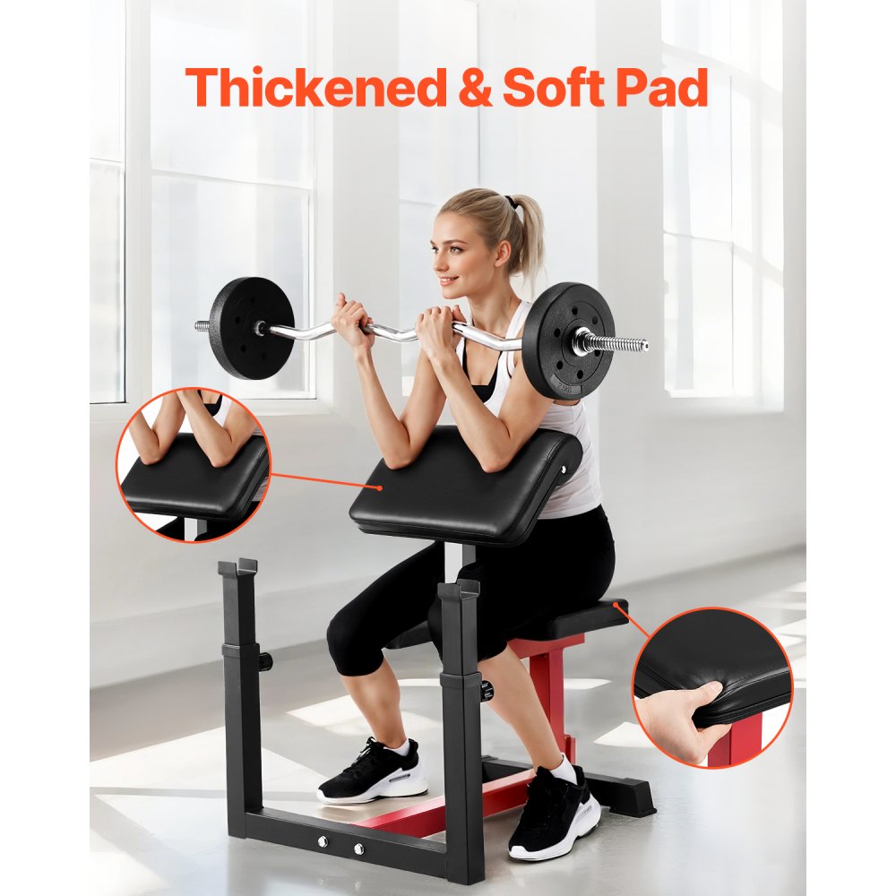 qb035 - Adjustable Bicep Curl Machine for Home Gym, 440 lbs Capacity