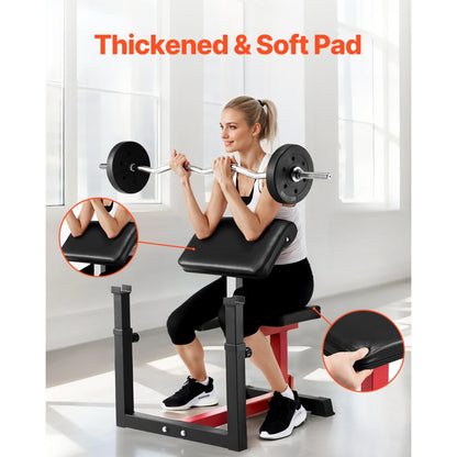 qb035 - Adjustable Bicep Curl Machine for Home Gym, 440 lbs Capacity