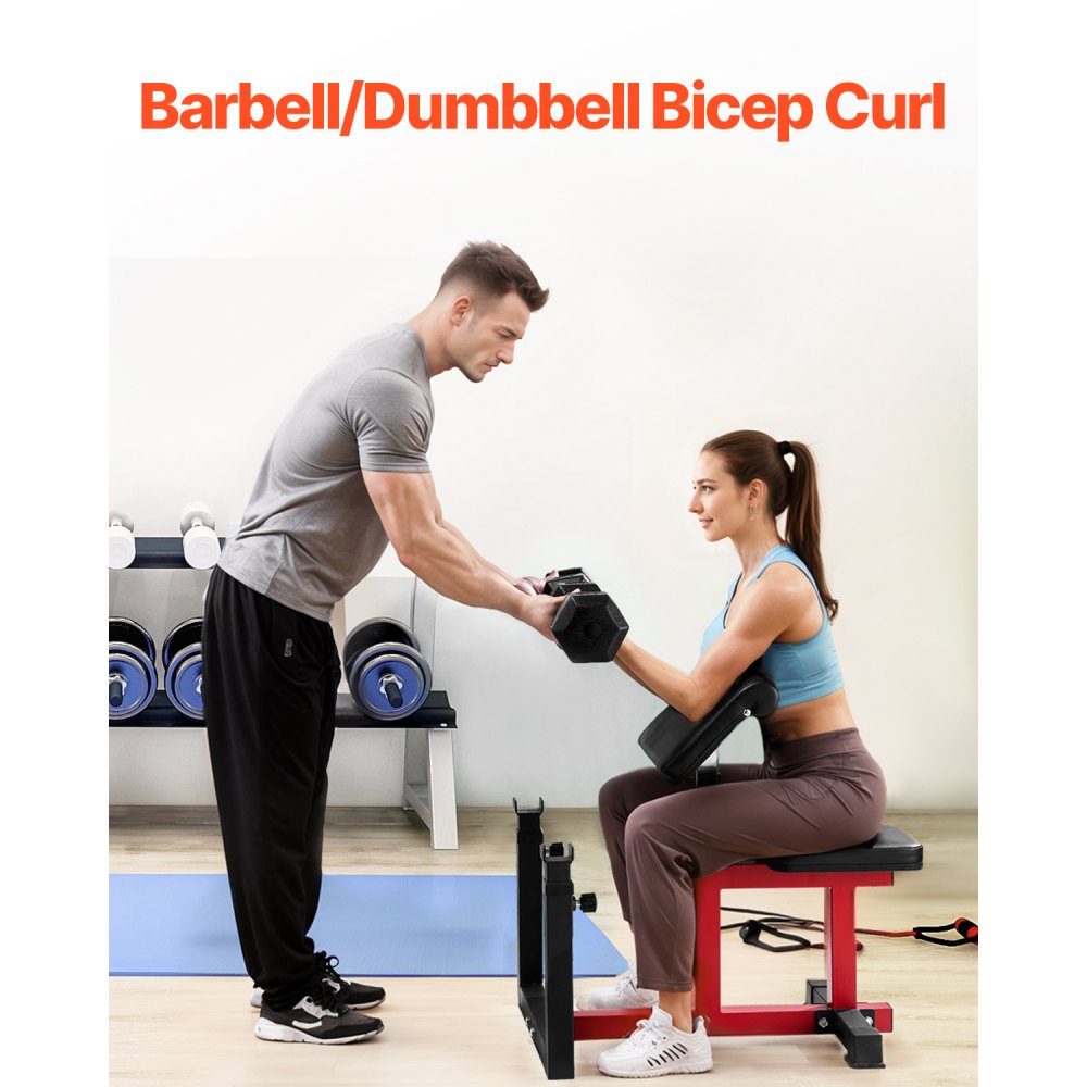 qb035 - Adjustable Bicep Curl Machine for Home Gym, 440 lbs Capacity