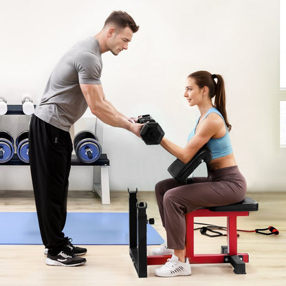 qb035 - Adjustable Bicep Curl Machine for Home Gym, 440 lbs Capacity
