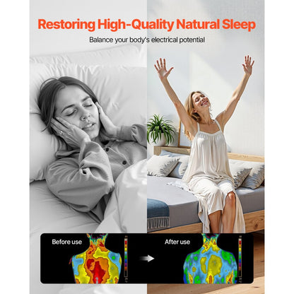 6080-10 - Queen Grounding Sheet 60x80, Cotton & Silver Blend