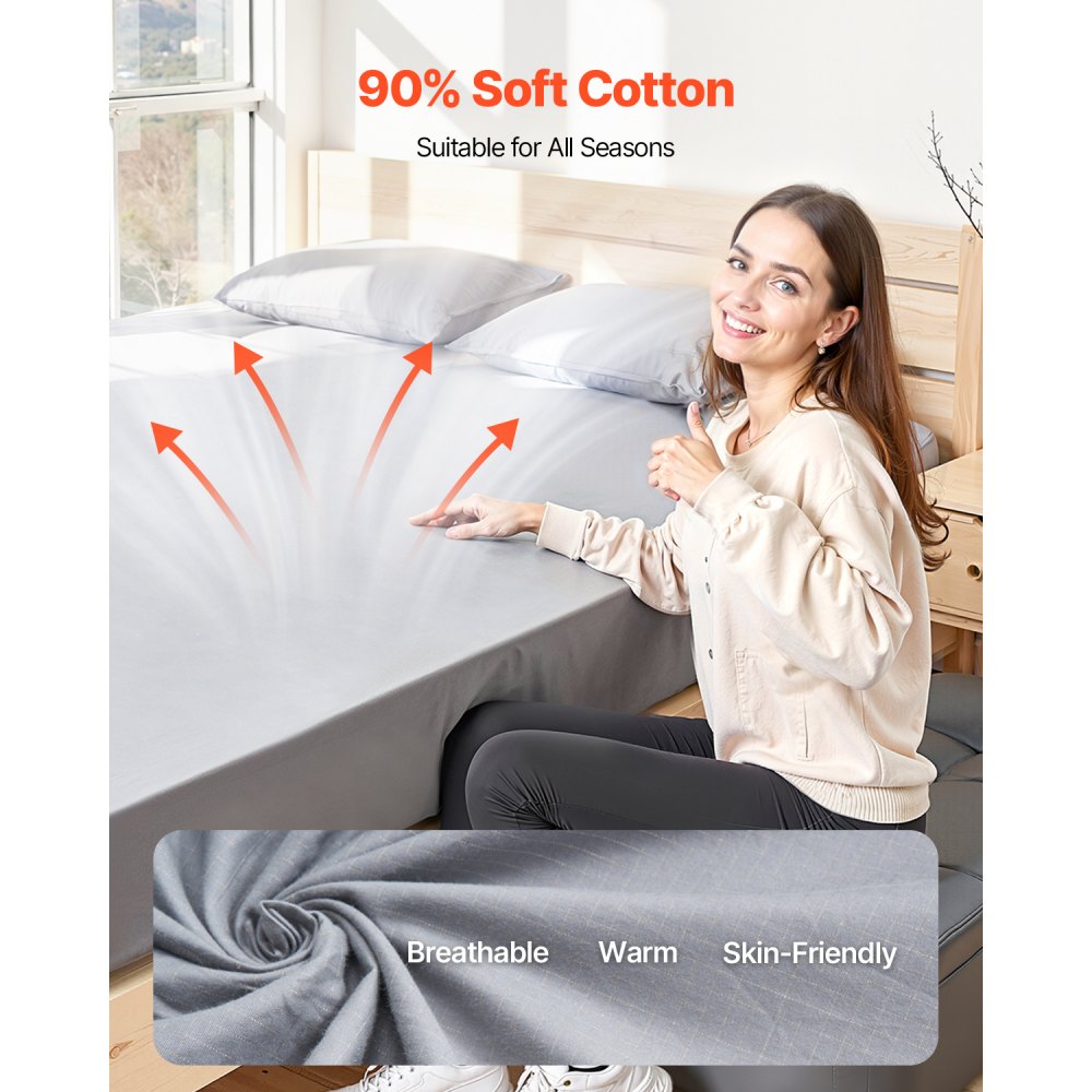 7680-10 - King Size Cotton & Silver Grounding Sheet 78" x 80"