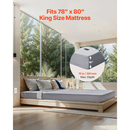 7680-10 - King Size Cotton & Silver Grounding Sheet 78" x 80"