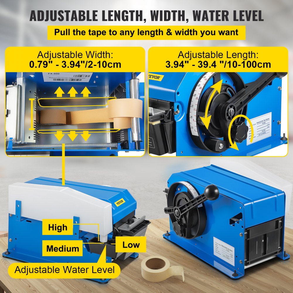 FX-800 - Adjustable Water-Activated Tape Dispenser for Express Shipping