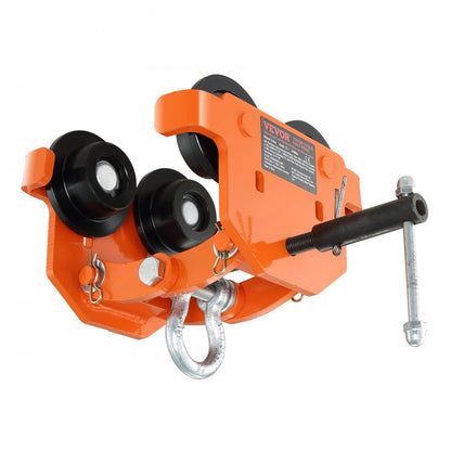 2T-J - Adjustable 2 Ton VEVOR Manual Trolley for I-Beams & H-Beams