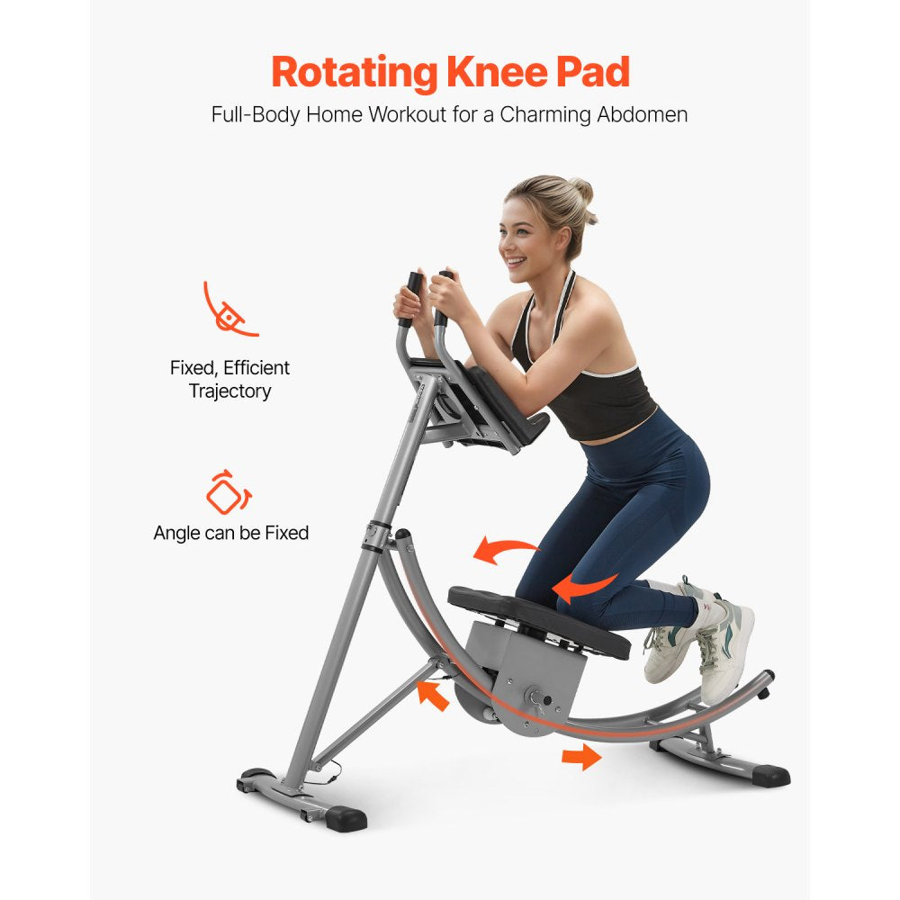 YN-388 - Heavy-Duty Ab Machine with Dual Curved Slide & Counter