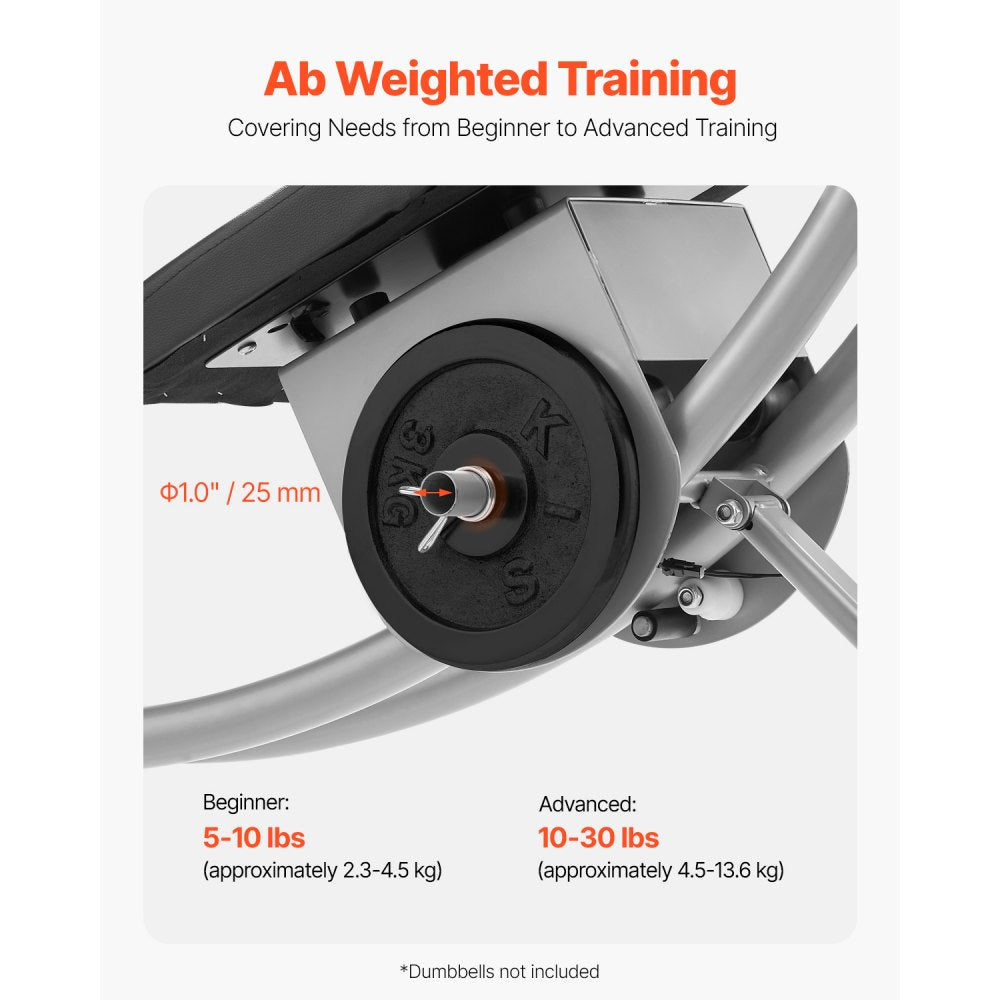 YN-388 - Heavy-Duty Ab Machine with Dual Curved Slide & Counter