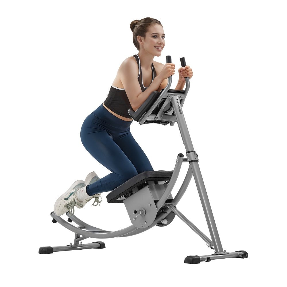 YN-388 - Heavy-Duty Ab Machine with Dual Curved Slide & Counter