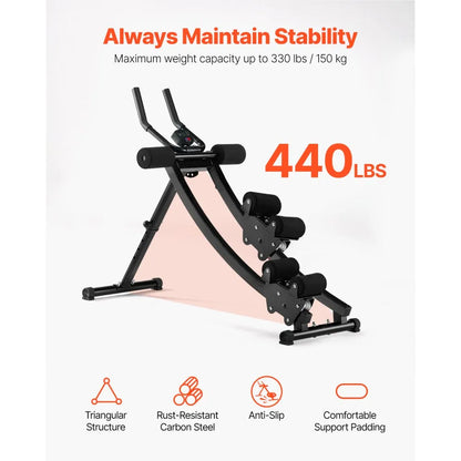 t700 - Ergonomic Ab Trainer with 16 Levels & 440 lb Capacity