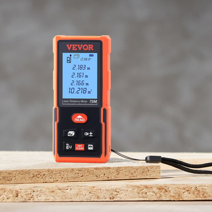 SW-DA70 - 229ft VEVOR Laser Measure, ±1/16'' Accuracy