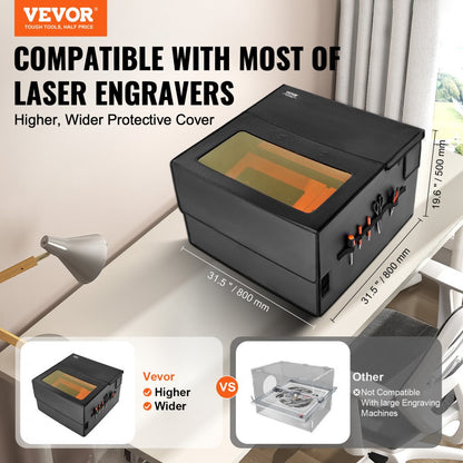 ZL-FHD-0026 - Space-Saving Laser Engraver Enclosure, 31.5"x19.6" with LED Light