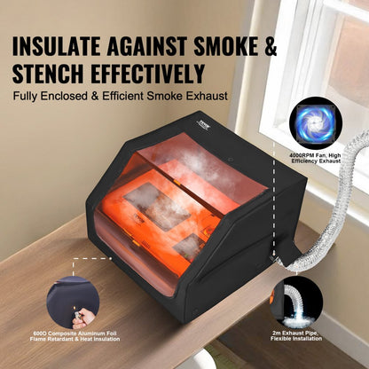 ZL-FHD-0023 - Spacious Laser Engraver Enclosure with Smoke Elimination and LED Light