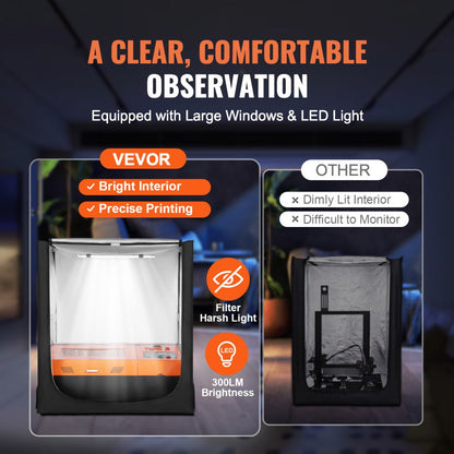 ZL-FHD-0028 - Spacious 31.5" Laser Engraver Enclosure with LED Lighting