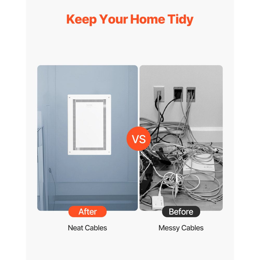 SPT513609 - 20-Inch Recessed Media Box for Organized Cable Management