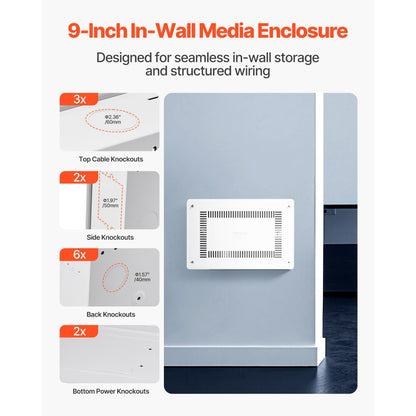 SPT233609 - 9-Inch In-Wall Media Enclosure for Clutter-Free Spaces