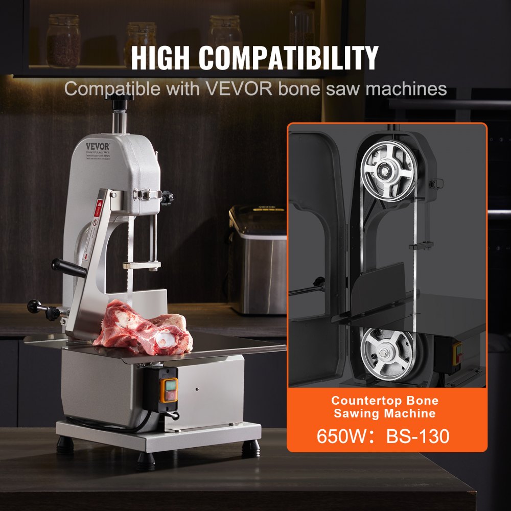 1300-16-0.56 - Durable 51.2"x0.63" Band Saw Blade for Meat & Bone Cutting