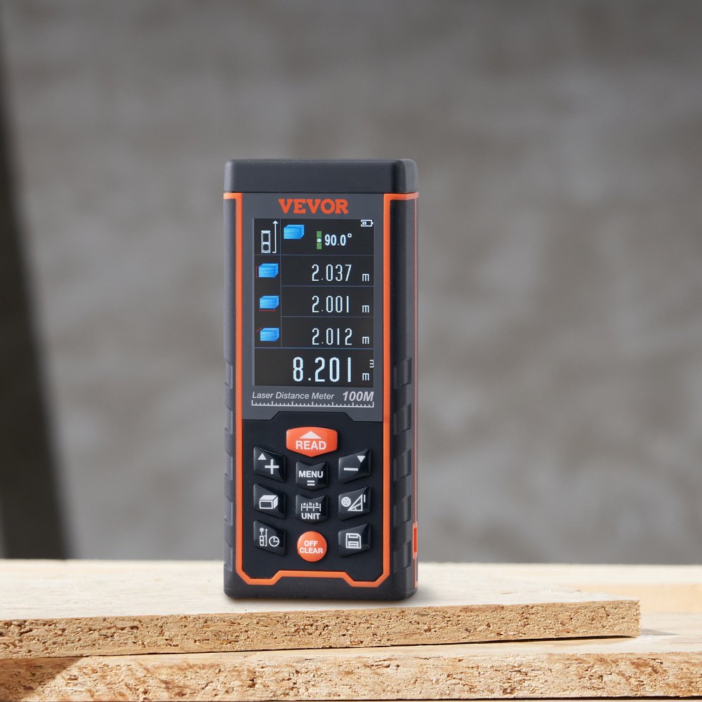 SW-S100 - 328ft Laser Measure with Color LCD Display and Pythagorean Mode