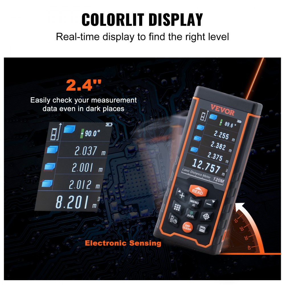 SW-S120 - Compact Laser Measure 400 ft with ±1/16'' Accuracy