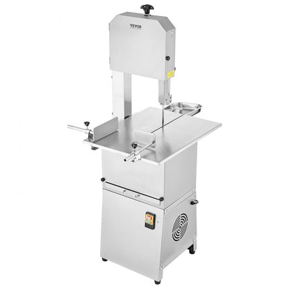 SJY-F250BE - 850W Stainless Steel Meat Bandsaw, 23.6" x 18.3" Workbench