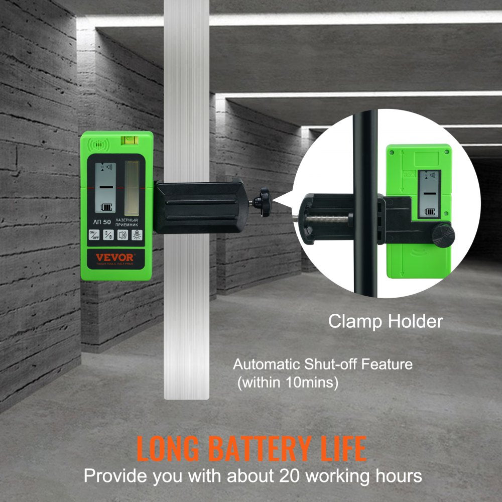 YAM0186 - VEVOR 197ft Durable Laser Receiver with Dual LCD Displays