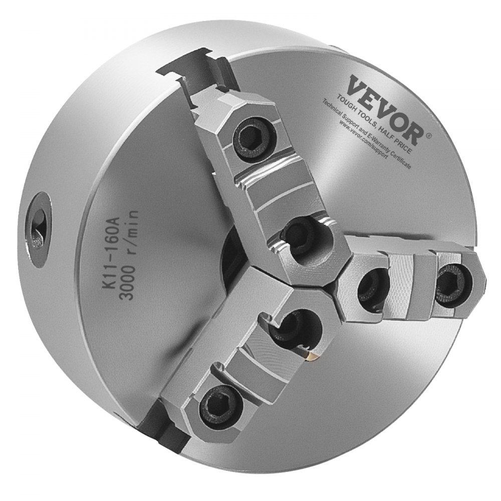 K11 160A (1-1/2-8) - 6-Inch Self-Centering Lathe Chuck for Precision Clamping