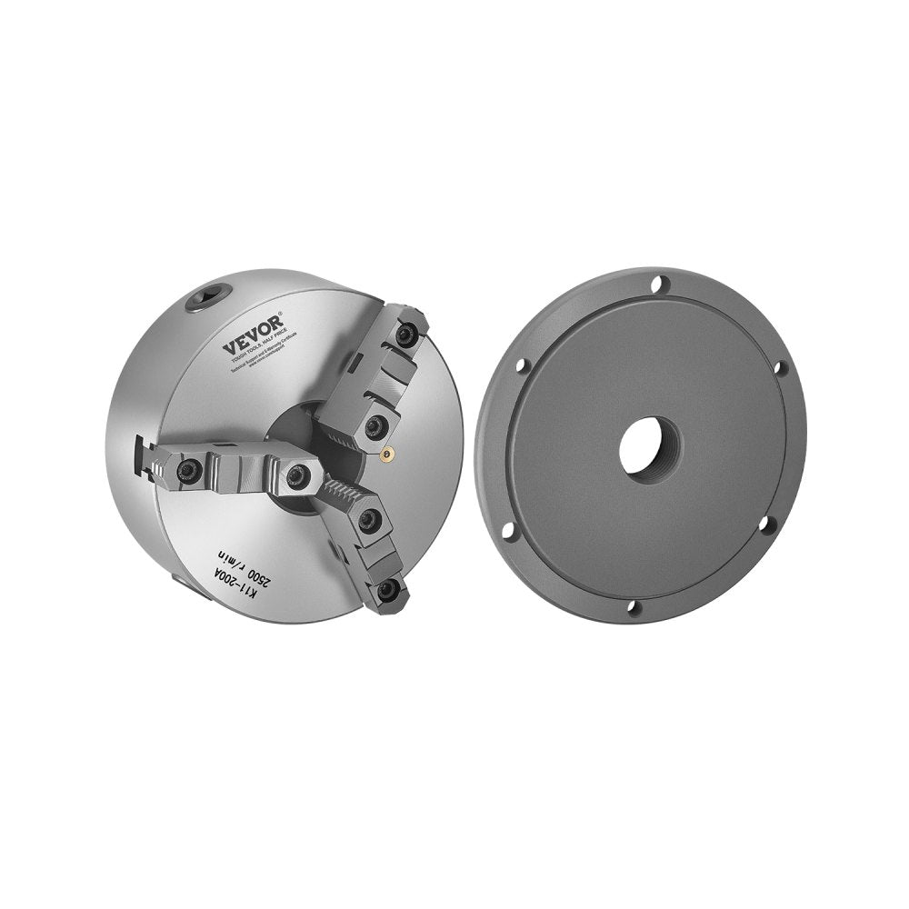K11 200A（2-1/4-8） - 8-Inch Self-Centering Lathe Chuck for Precision Machining