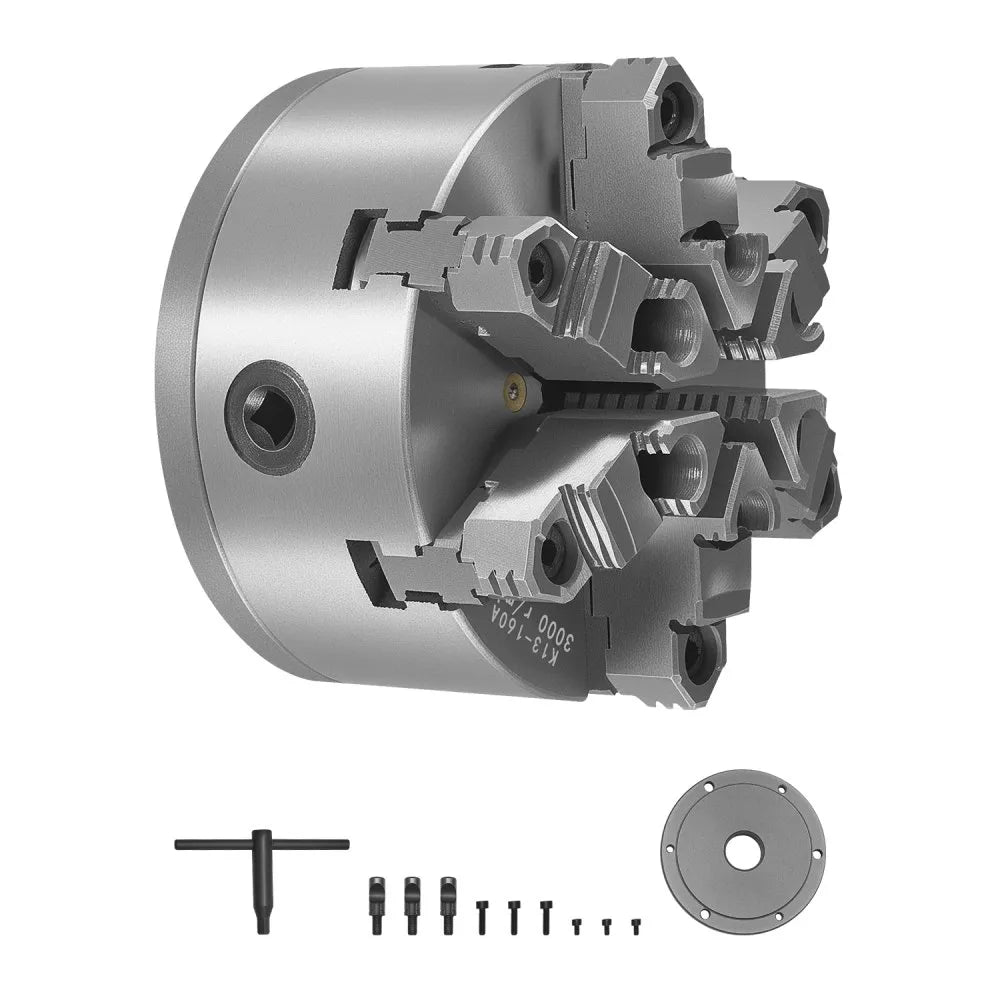 K11 160A (D1-4) - 6-Inch Self-Centering Lathe Chuck for Precision Clamping