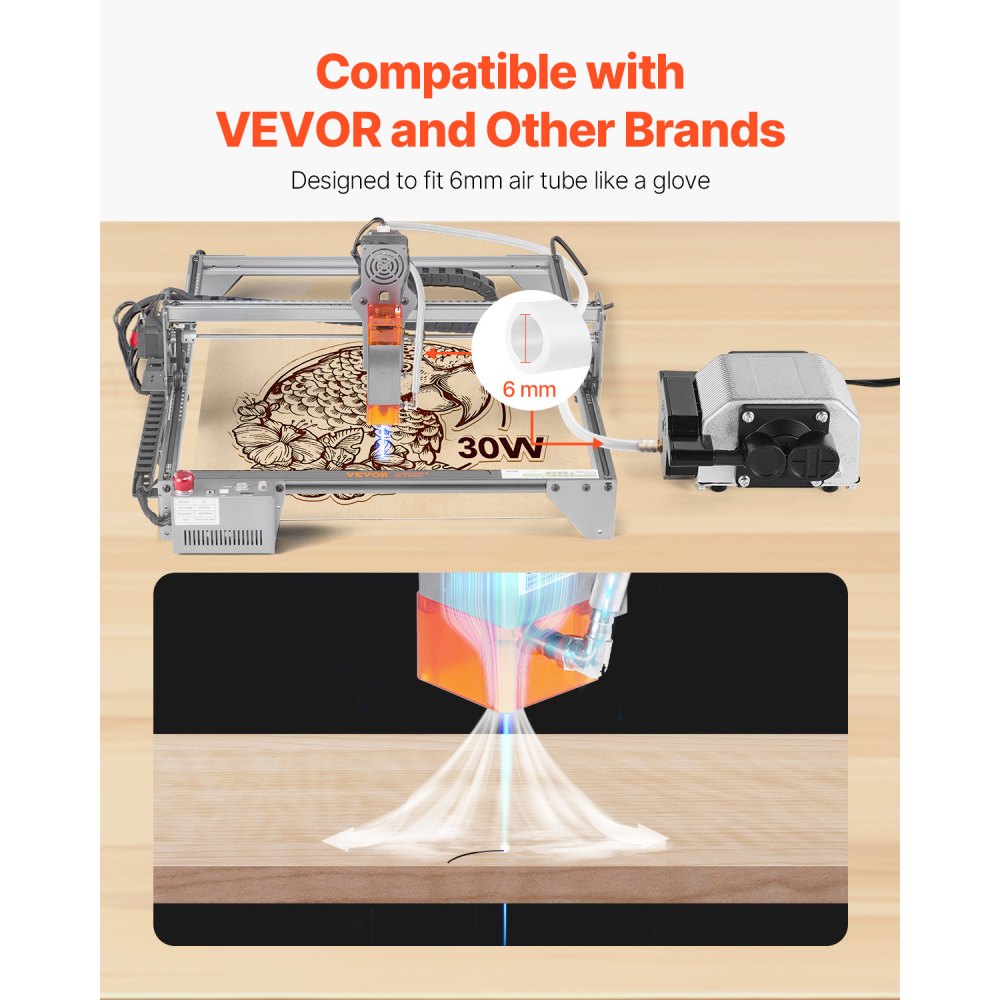 DY-30-A - Adjustable 30L/min Air Assist Pump for Laser Engraver Precision