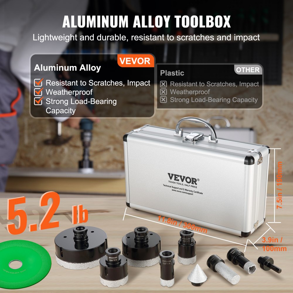 SSTZ-002 - 6 PCS Diamond Core Drill Bit Set for Tough Materials