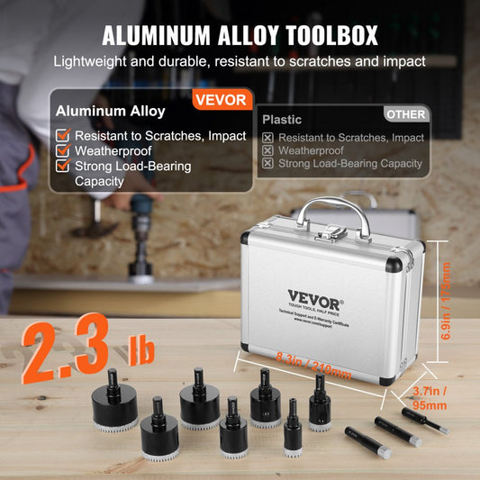 SSTZ-003 - Premium 10 PCS Diamond Core Drill Bit Set for Tough Materials