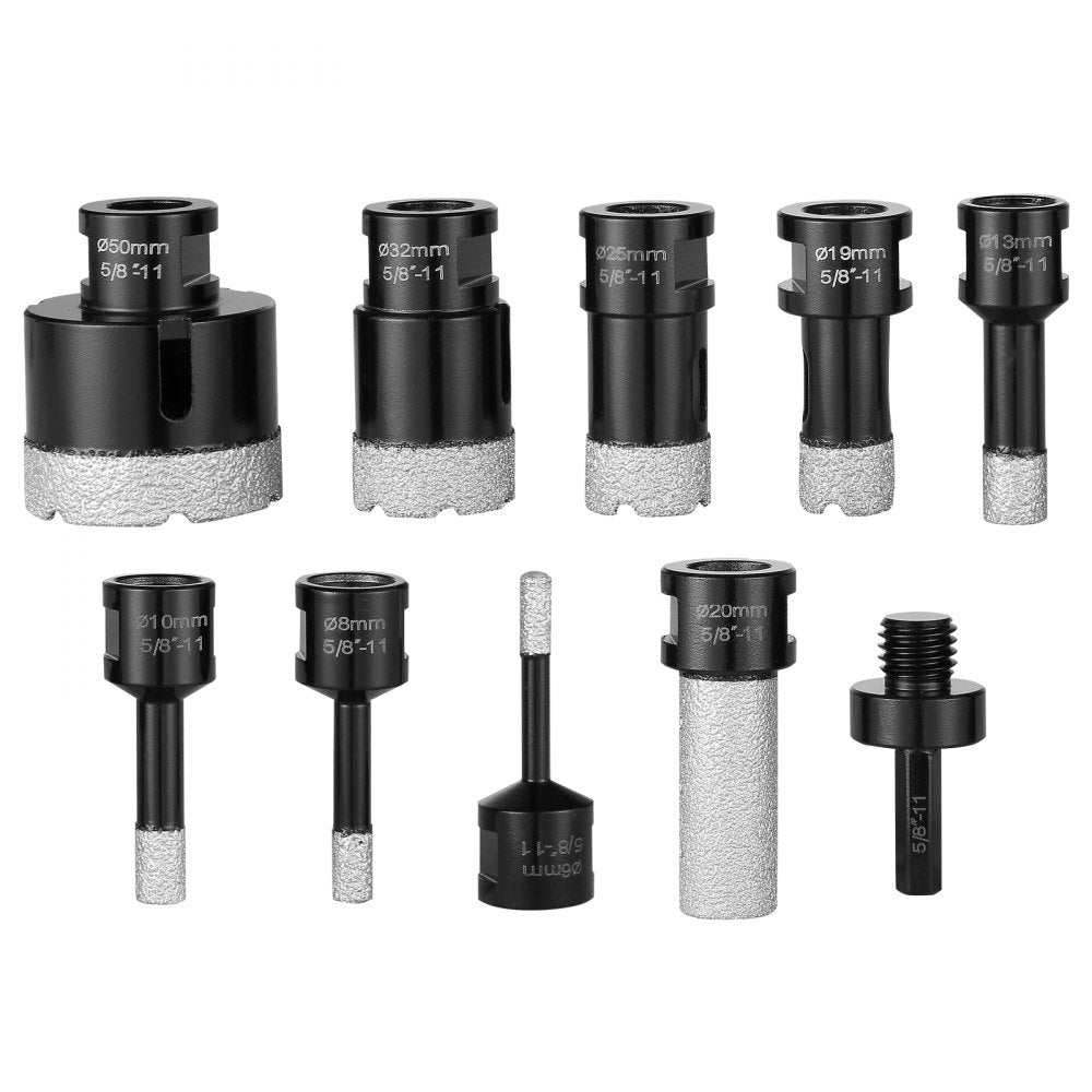 SSTZ-006 - Durable 8-Piece Diamond Drill Bit Set for Tile & Stone