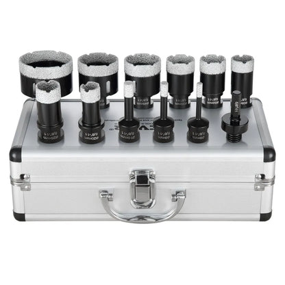 SSTZ-008 - 11-Piece Diamond Core Drill Bit Set for Precision Cutting