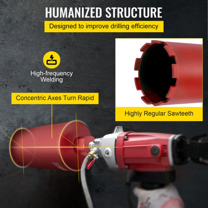KZ4.5 - 4.5" Diamond Core Drill Bit for Concrete & Brick